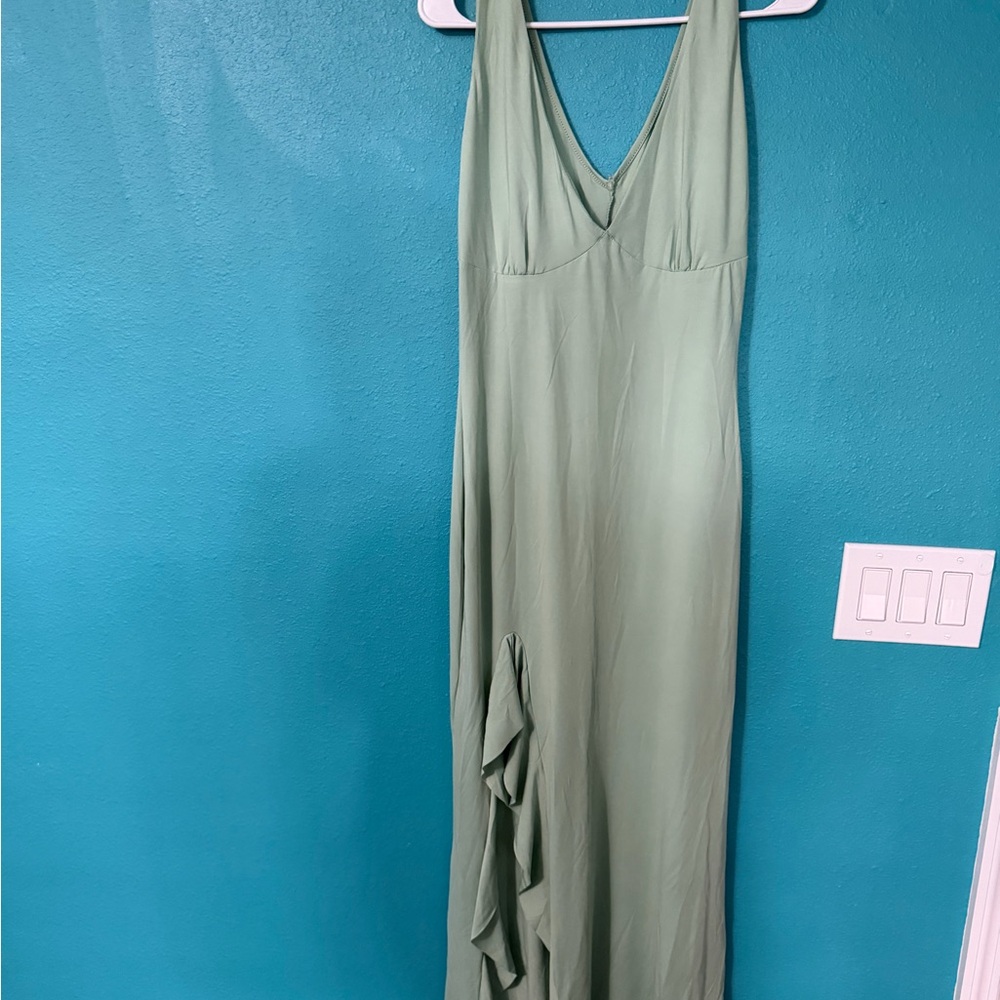 SHEIN Sleeveless V-Neck Maxi Dress in Sage